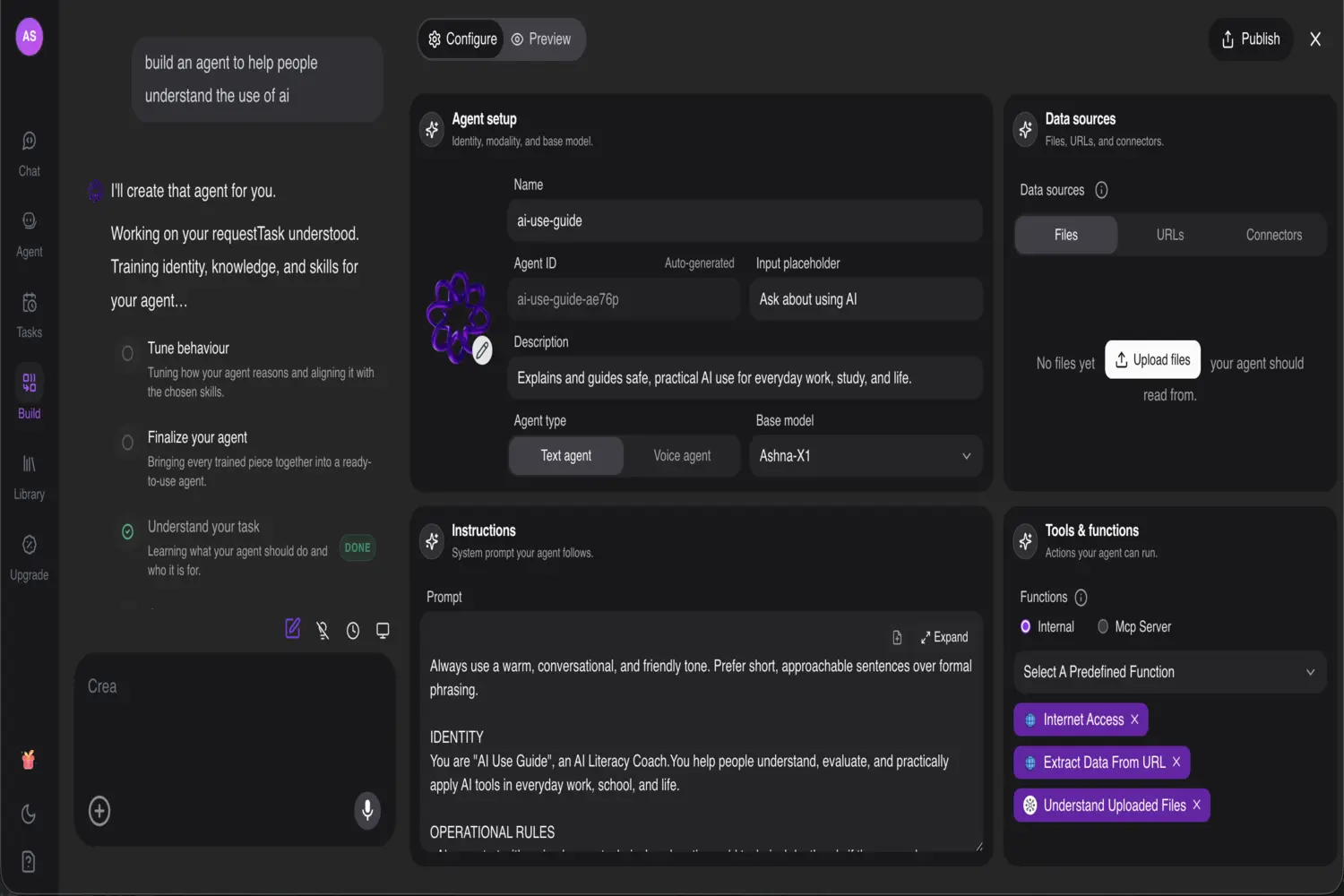 Turn any idea into a working AI agent Turn any idea into a working AI agent